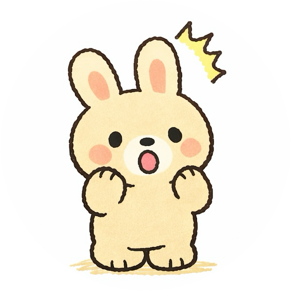 ガーン😱うさぎ