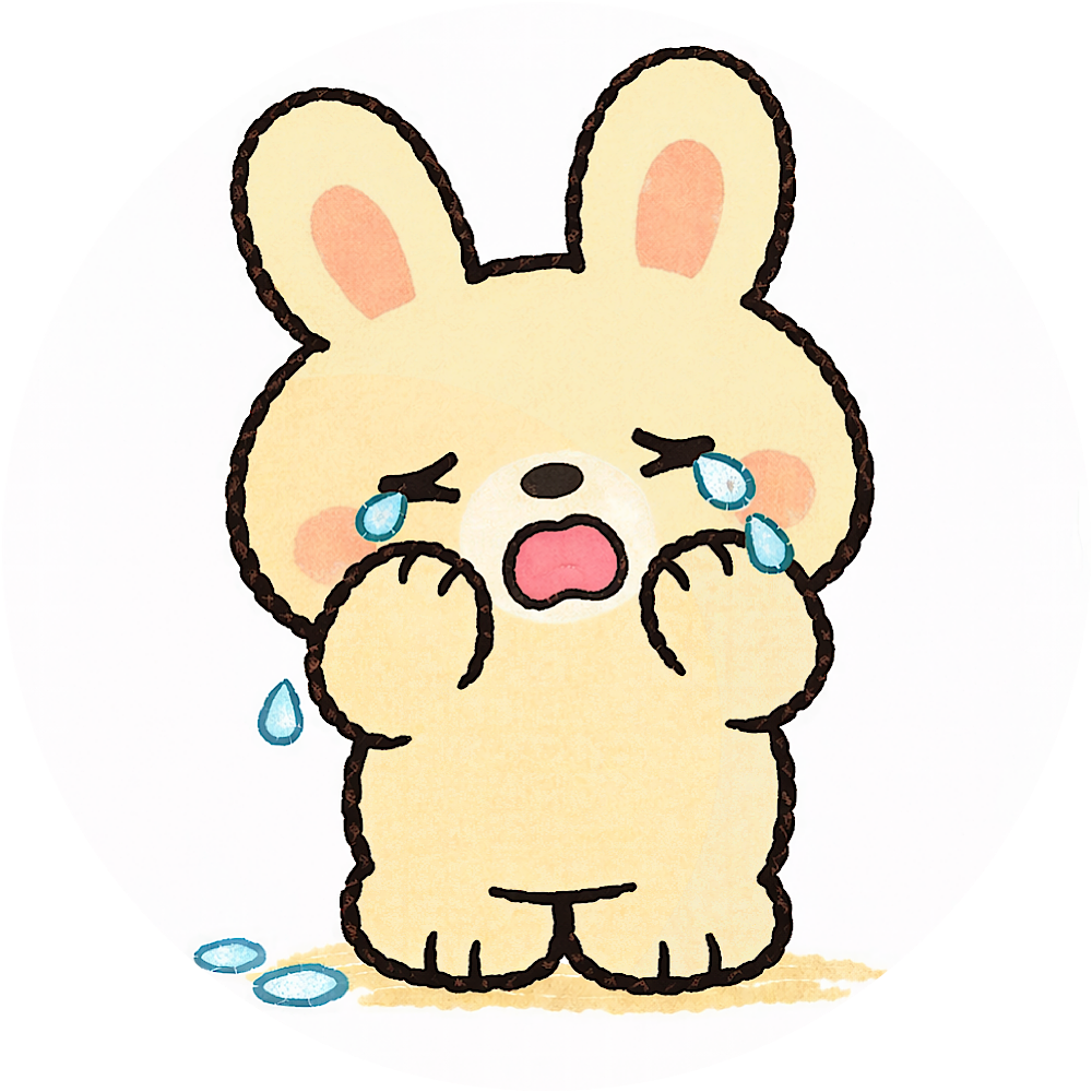 泣😭うさぎ